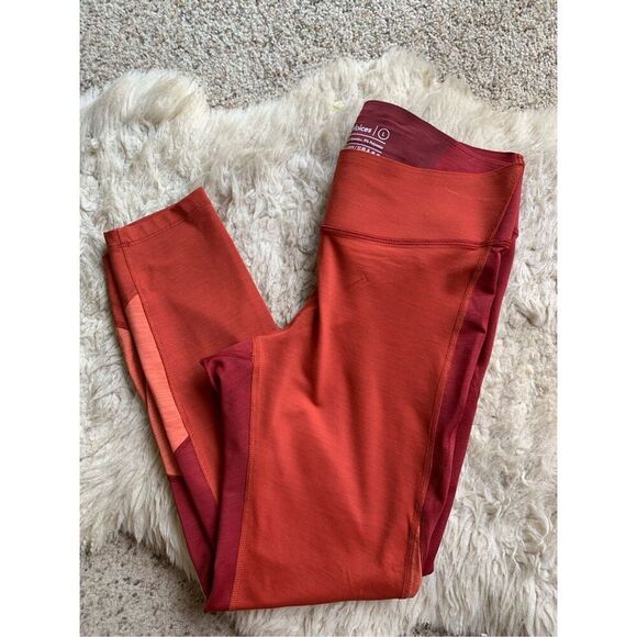 Outdoor Voices TechSweat 7/8 Zoom Leggings Orange Multi‎ Size L - Picture 10 of 12